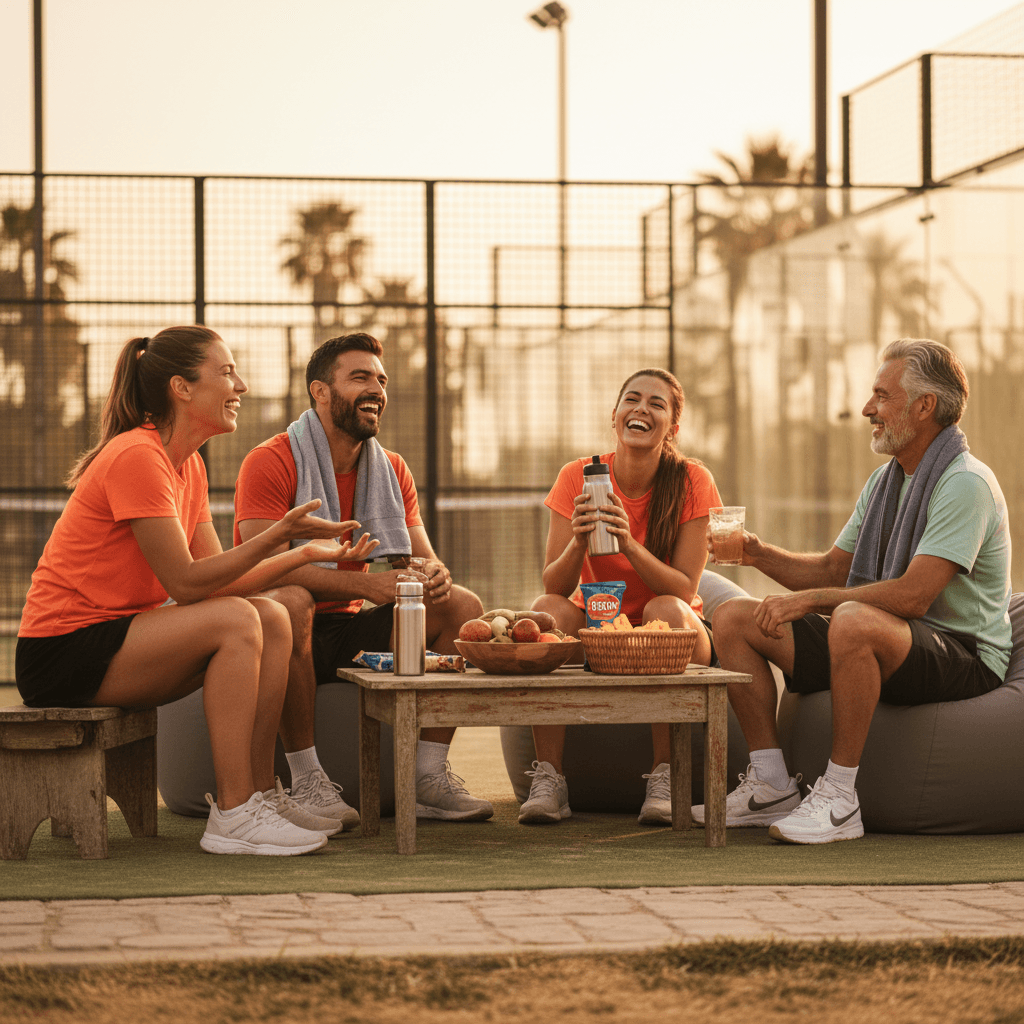 Padel Club Community beim Beisammensein